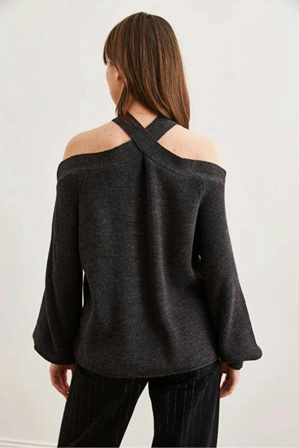 Hoxton Gal Cross-Neck Knit Sweater