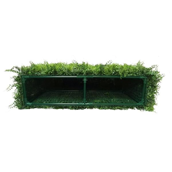 Premium Freestanding Artificial Fern Hedge - 108cm x 106cm - Evergreenery