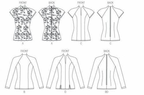 Butterick Sewing Pattern 6134, Tops for Women, 6-8-10-12-14 - Easy