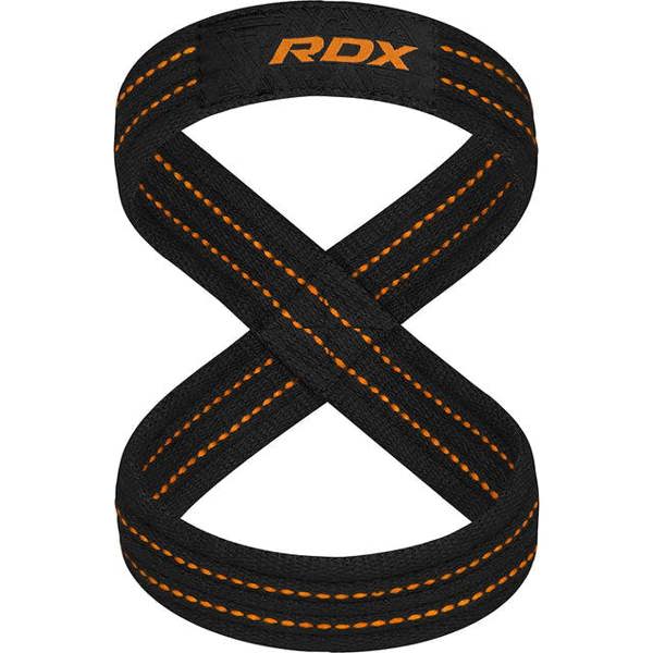 RDX Sports GYM LIFTING COTTON 8 STRAPS ORANGE