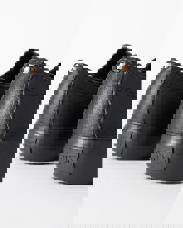 BOSS Orange Aiden Tenn Mens Low Top Trainers in Grained Faux Leather - Black 005