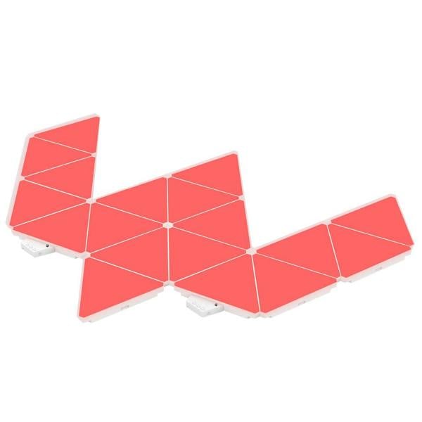 ENER-J Smart WiFi RGBW Triangle LED Wall Light Panels, Modular DIY Design, Voice & App Control, Music Sync, USB Powered - 6 Pack