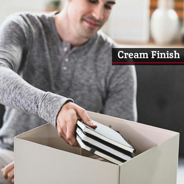 Cuir Cream Leather Effect Storage Box