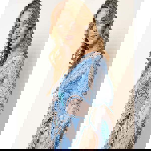 Blue Vanilla Crossover Pleated Dress