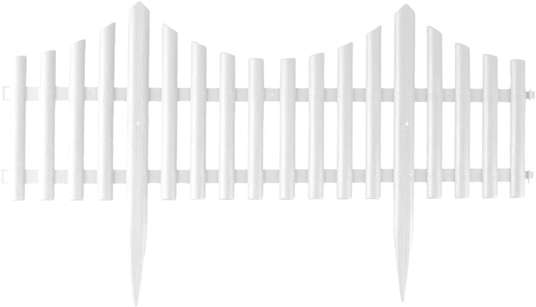St Helens Garden Edge Fence, White (4 pack)