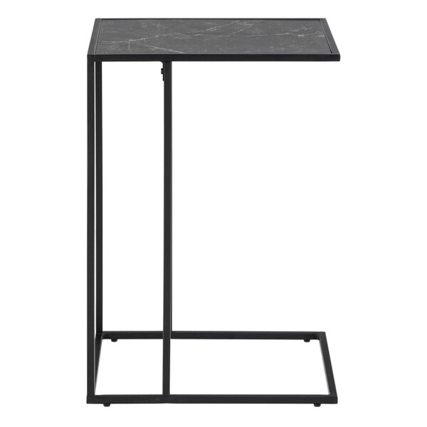 Wyld Haus Holbaeck Black Marble Effect Side Sofa Table