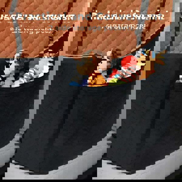 Skylos Dog Booster Car Seat Travel Carrier Bed Basket for Pet up to 55lbs Brown