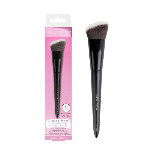 Brushworks No. 9 Angled Flat Top Foundation Buffing Brush