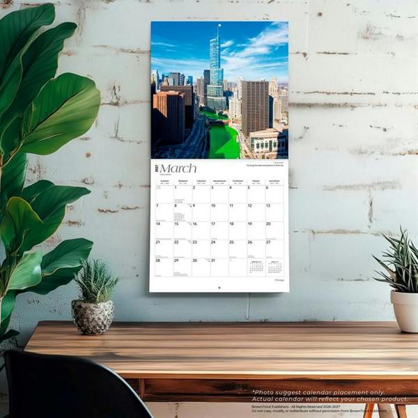 Chicago Calendar 2027, Wall Calendars, Month To View, Travel, Gift