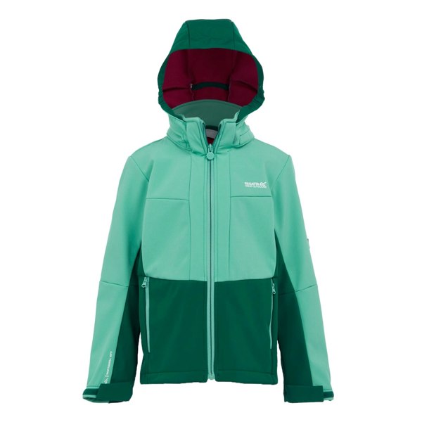 Regatta Childrens/Kids Haydenbury II Soft Shell Jacket - Dusty Green/Rainforest