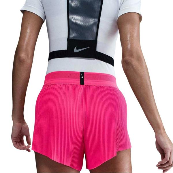 Nike Womens/Ladies Aero Swift Pleated Mid Rise Running Shorts - Hyper Pink - 