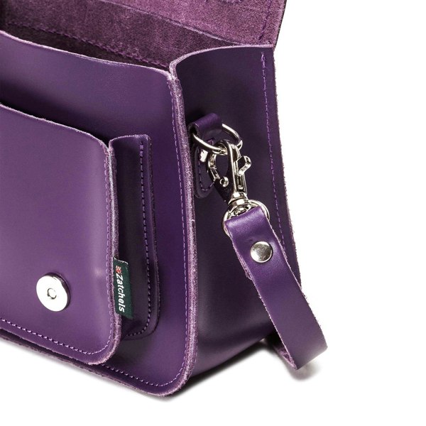 Zatchels Handmade Leather Micro Satchel - Purple