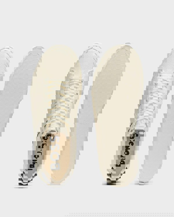 BOSS Orange Aiden Tenn Mens Faux-Leather Trainers with Plain and Grained Textures  - Natural 101