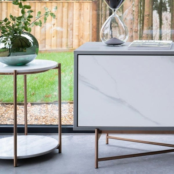 Adriana Side table with shelf by Gillmore British Design
