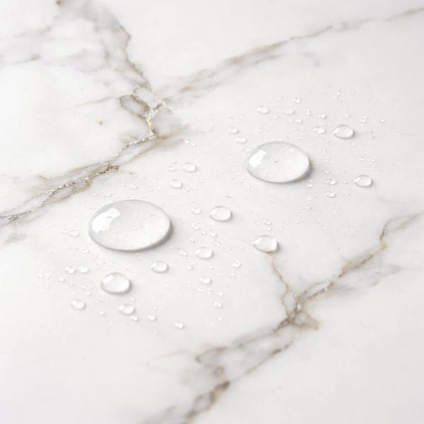 Britwall Carrara Marble White Matt PVC Shower Panel – White