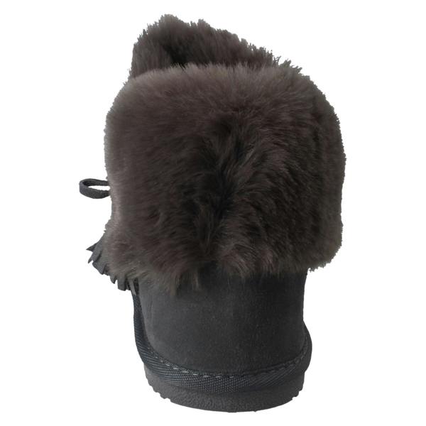 Hush Puppies Ladies Hush Puppies Memory Foam Leather Warm Lined Bootie Slippers Ayana