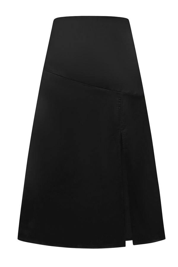 HotSquash Satin Midi Skirt with Side Split