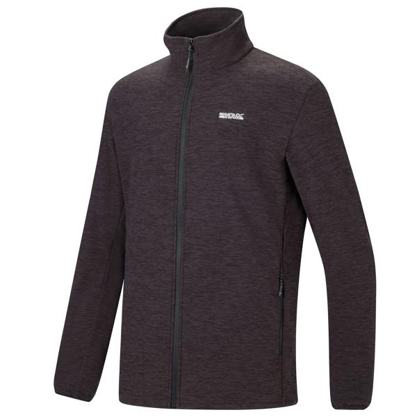 Regatta Mens Harrow Full Zip Fleece Jacket - Black Marl - 