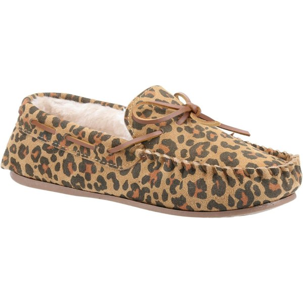 Hush Puppies Womens/Ladies Allie Leopard Print Suede Slippers - Brown