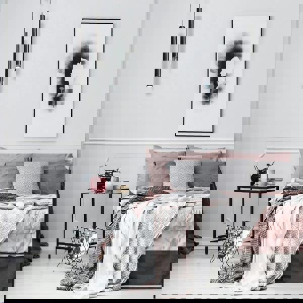 Milagro Dani Pendant Lamp Hand Made Black And Chrome