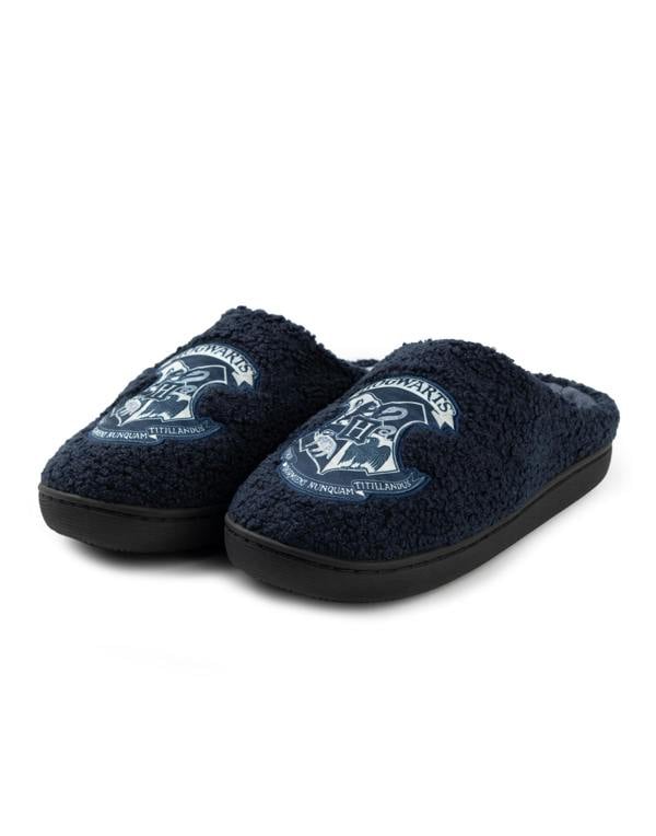 Harry Potter Womens Blue Hogwarts Mule Slippers