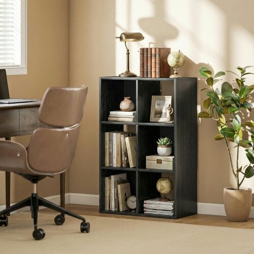 HOMCOM Industrial Style Storage Shelf, Bookcase, Bookshelf