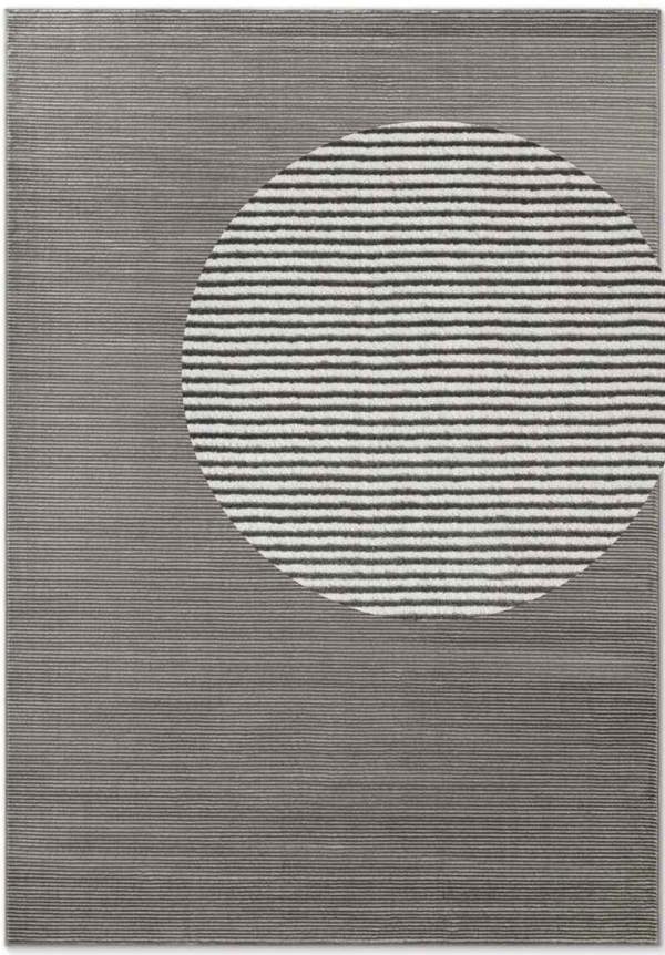 Hanse Home Perles Shortpile Grey Rug Dolomite – Modern Striped