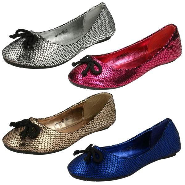 Cutie Girls Cutie Bow Detail Ballet Shoes H2241