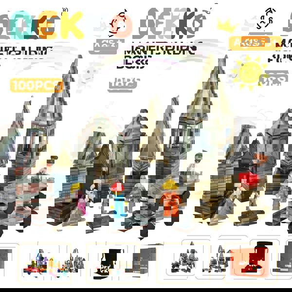 Dekko 100PC Magnetic Building Tiles Kid Creative 3D Educational Construction Toy