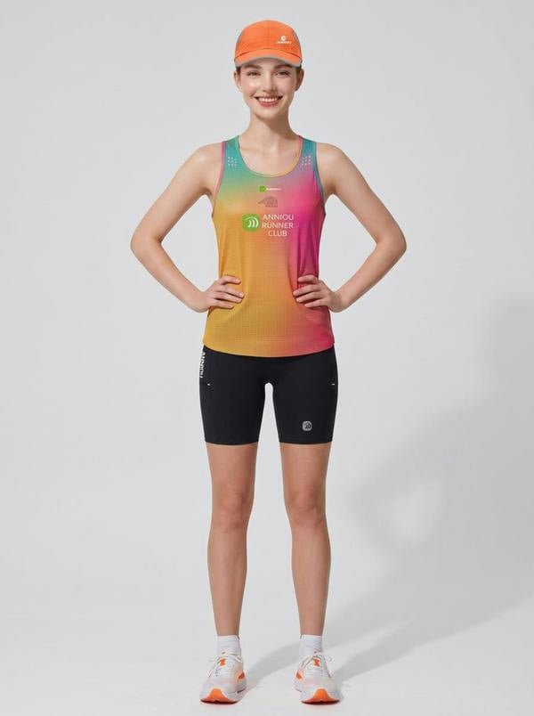 Anniou Women's Rainbow Gradient Race Tank Top