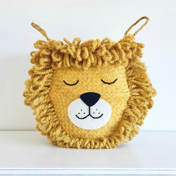 Yellow Lion Basket - Large - Bellybambino
