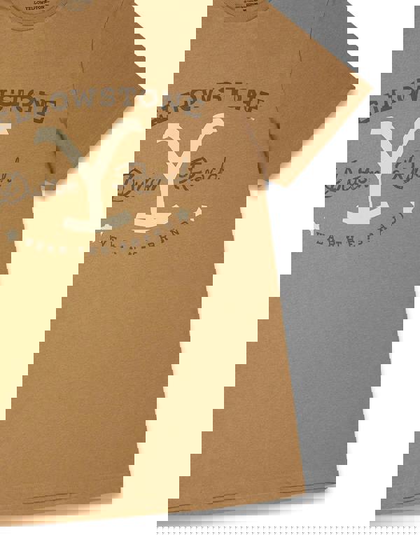 Yellowstone Mens Multicoloured Dutton Ranch Top and All Over Print Bottoms Short Sleeve Long Leg Pyjama Set