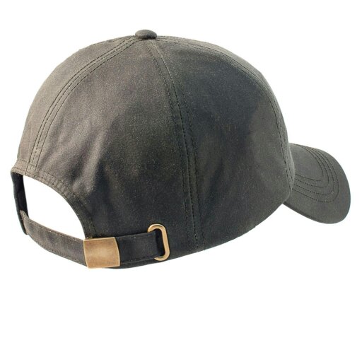 Heather Hats & Accessories Water Resistant Waxed Cotton Baseball Trucker Cap, Cotton Lining, Outdoor Wear, Olive