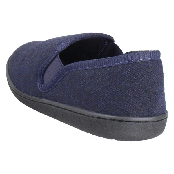 Clarks Mens Clarks Textile Slip On Twin Gusset Slippers King Ease