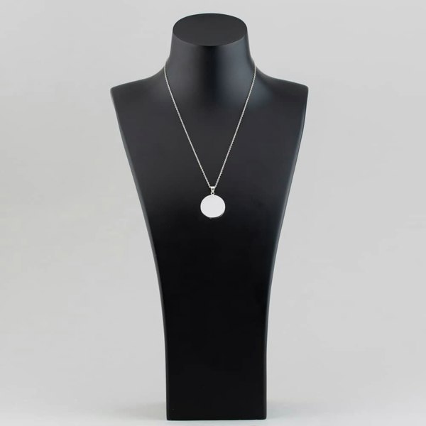 T. H. Baker Engravables- Silver Large Plain Disc Pendant P-29026-1