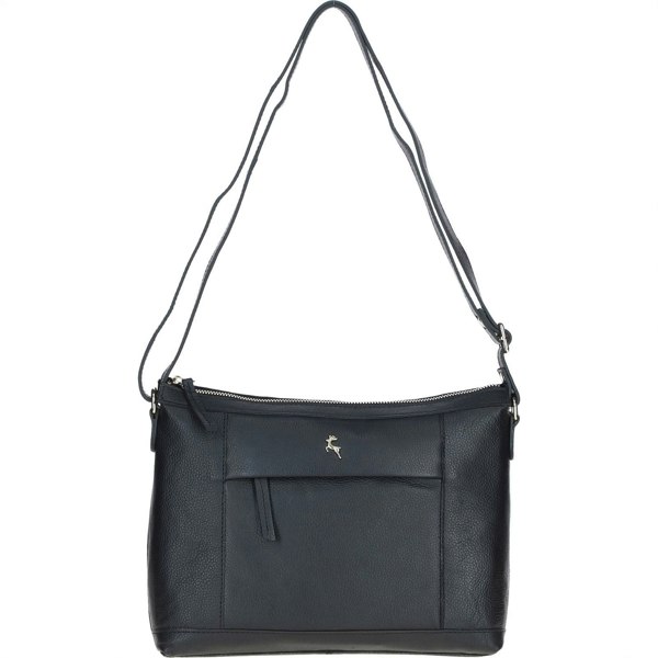 'Windsor' Real Leather Shoulder Bag: AJ1