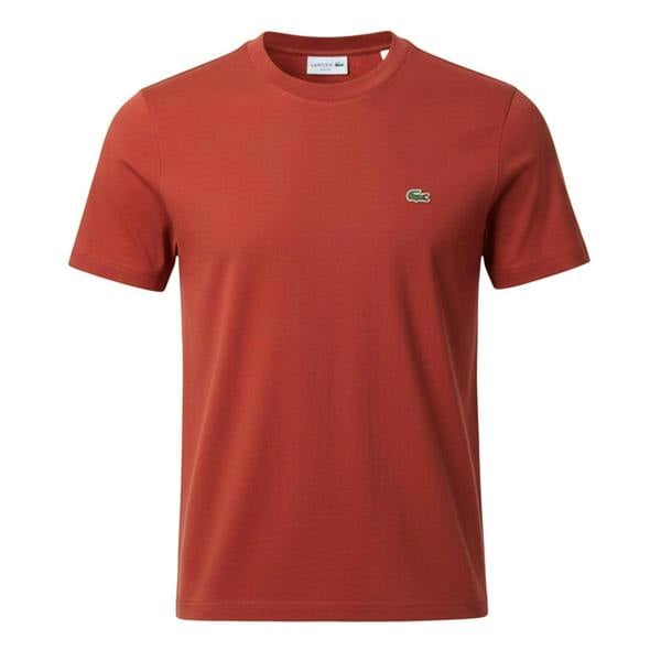 Lacoste Mens Embroidered Logo Midweight T-Shirt - Red - 