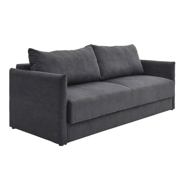 Grey 3-Seater Sleeper Sofa Bed polyester/corduroy Living and Home 
