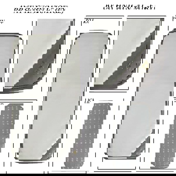 Assots London 'SUZANNE' Grey Lightweight Luxurious Baby Changing/Diaper Leather Crossbody Organiser Bag