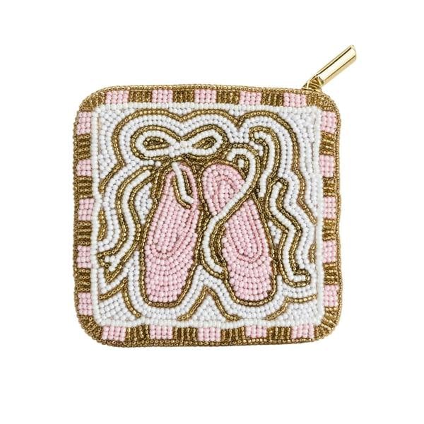 Gold Trip Ballerina Beaded Coin Purse