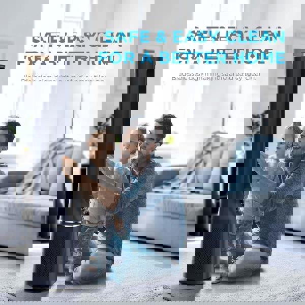 Midea MBF150BSUK 2-in-1 Bladeless Tower Fan 10 Speed Settings Dark blue