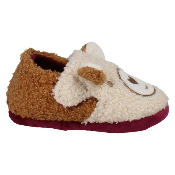 Clarks Childrens Clarks Print Detailed Slippers - Fluffy Snug T