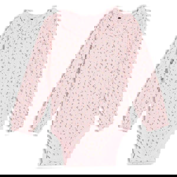 Baby Girls 3pk Floral Printed Bodysuits, Multicolour - Minicuddles