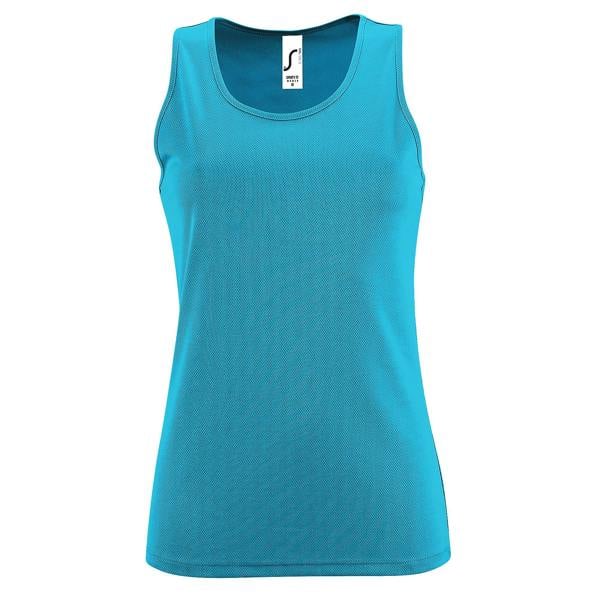SOLS Womens/Ladies Sporty Performance Sleeveless Tank Top - Aqua