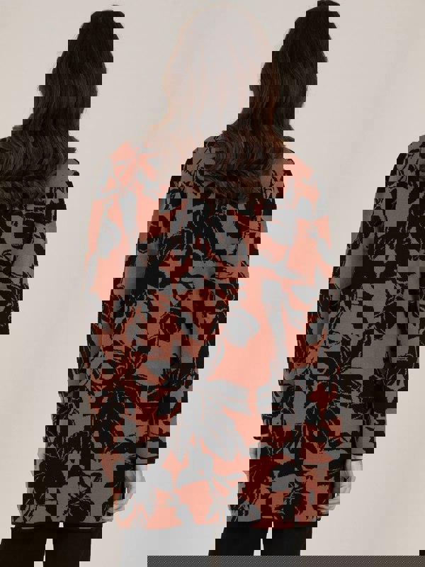 TIGI-Wear Longline Floral Cardi