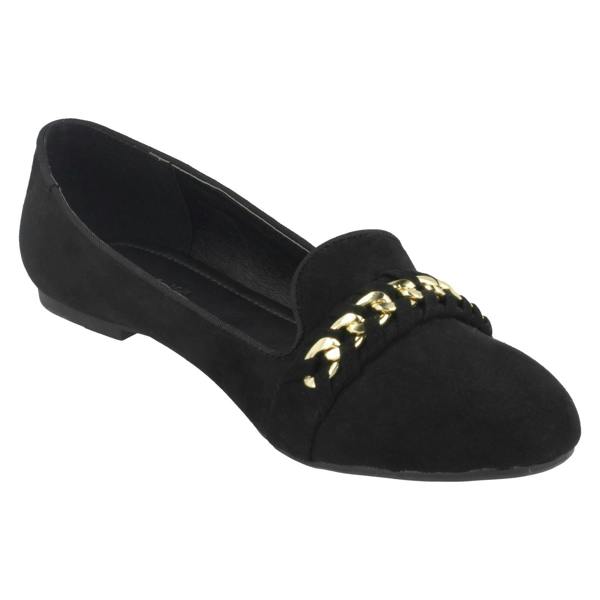 Spot On Ladies Spot On Chain Vamp Ballerinas