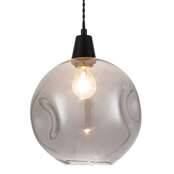 COSYLYTE Millfield Smoky Dimple Glass Pendant Light