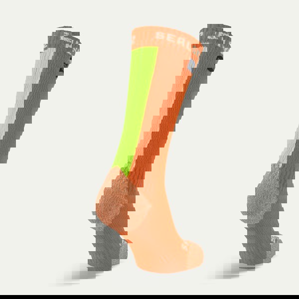 SealSkinz Briston Waterproof All Weather Mid Length Sock with Hydrostop™ - Orange/Flo Yellow