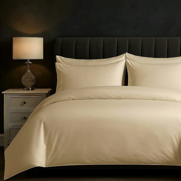 Sweet Dreams Egyptian Cotton T200 Plain Egyptian Cotton Duvet Cover Set