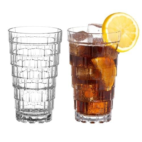 Diamante HiBall Stackable Crystal Glasses - Set of 2